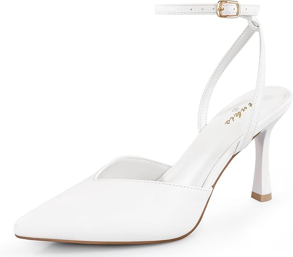 DREAM PAIRS Women's Pointed Toe Low Stiletto Heels